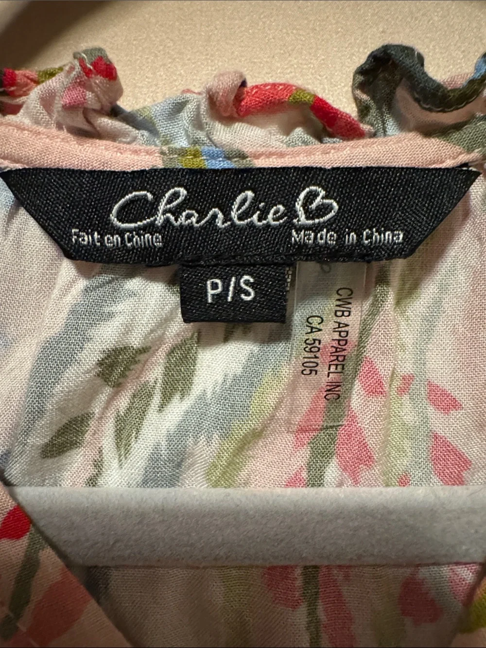 CHARLIE B Pink Floral Sleeveless V-Neck Blouse - Picture 3 of 3